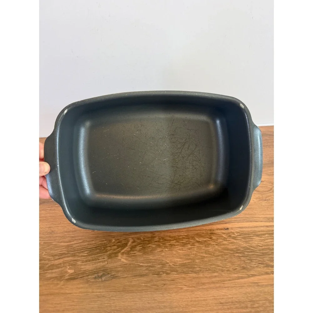 West Bend Slo Cooker 84114 Replacement Pan 4 Qt Tan Cream Brown Stripes Vintage